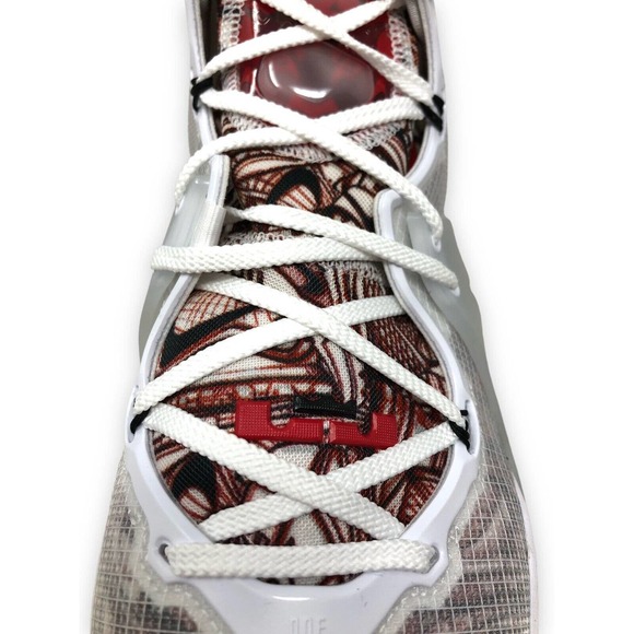 Nike Lebron XIX 19 Sketch Men Basketball Shoe White/Red-Black Size 10 CZ0203 101 main image 6